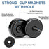 MIKEDE 12 Pack Strong Neodymium Magnets, 20lbs Black Countersunk for Wall Mounting, Heavy Duty Round Base