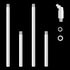 M10 Threaded Extension Poles Lighting Fixture Downrods Stems & 180 Degrees Sloped