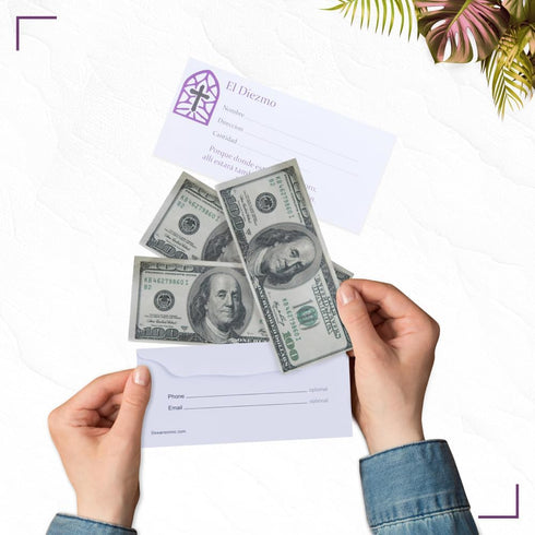 SPANISH ENVELOPE FOR TITHE AND OFFERING - 100 COUNT (El Diezmo) CHURCH OFFERING ENVELOPE FOR TITHING