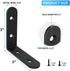 (3 3 Inch-16 Pack) Shelf Brackets Corner Brace Black Steel L Brackets for Shelves Decorative Wall Mount Joint Angle