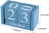 European Perpetual Wooden Calendar, Desktop Block Wood Calendar DIY Yearly Planner, 9.4 x 5.2 x 4.1cm (Blue)
