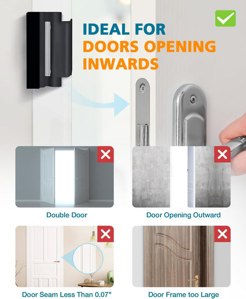 800 lbs Home Security Door Reinforcement Lock - Child Proof Door Locks for Front Door Child Safety Lock High Door Locks