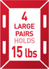Command Picture Hanging Strips - 15 lb & 10 lb Large and Medium, 28 Assorted Pairs, Damage-Free Wall Hangers