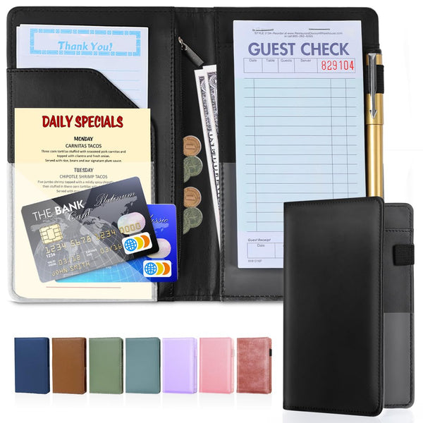 LINTRU Server Book, Reinforced & Durable Server Books for Waitress, Polished & Professional