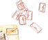 Envelope Shape Small Paper Clips, Cute Funny Bookmark Marking Clips for Office School Wedding Party Decoration, 20 pcs