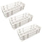 3 Packs Plastic Test Tube Rack, 24 Holes Lab Holder for 25mm Test Tubes, White, Detachable