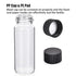 ESHATO 100 Pieces Glass Sample Vial, Small Liquid Sampling Bottle with Black Plastic Screw Caps