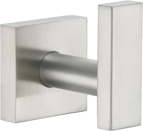Angle Simple Bathroom Towel Hook, SUS304 Stainless Steel Single Shower Hanger, Brushed Nickel