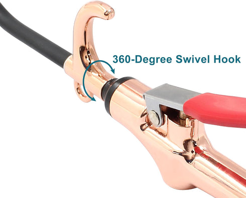 High Power Air Blow Gun with Rubber Guard, Industrial Air Nozzle Blower Gun for Compressor Accessories - Rose Gold