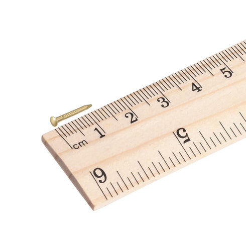 uxcell Small Tiny Brass Nails 1.2x12mm for DIY Decorative Pictures, Wooden Boxes, Household Accessories, 50pcs