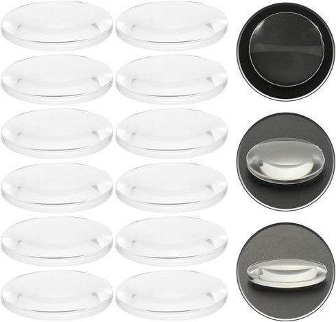 60Pcs 25mm Set iplusmile Optical Glass Double Convex Lens Ground-Edge Safety & Clear View for Light Experiments