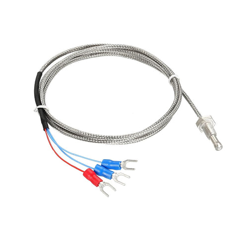 MECCANIXITY PT100 Thermocouple Temperature Sensor M6 Screw Probes 3.3ft -50 to 200°C
