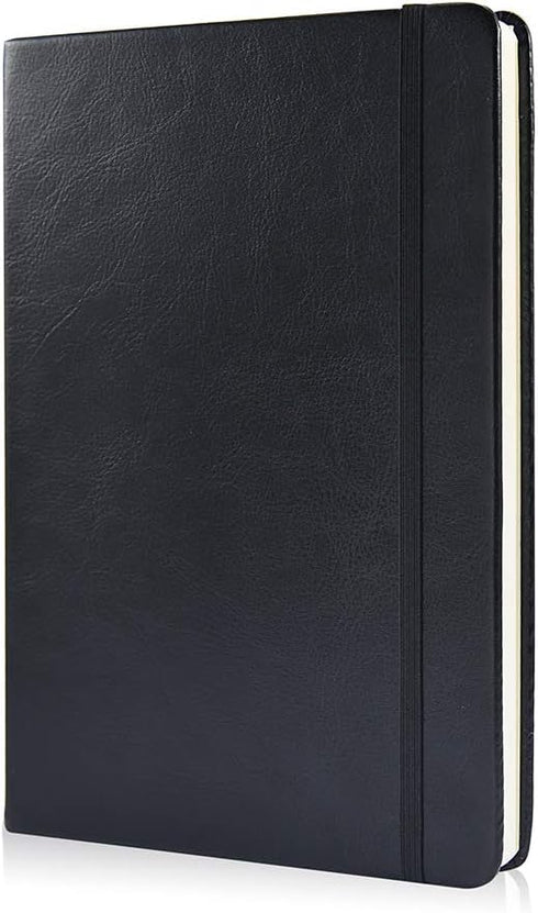 Guissi Classic Dotted Grid Bullet Journal A5 HardCover Notebook, 144 Pages Thick Acid-Free Paper with Inner Pocket