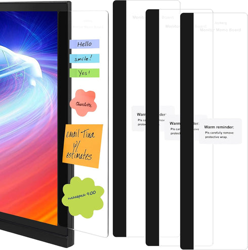 Joyberg 3PCS Monitor Memo Board, Easy to Use for Home Office Desktops