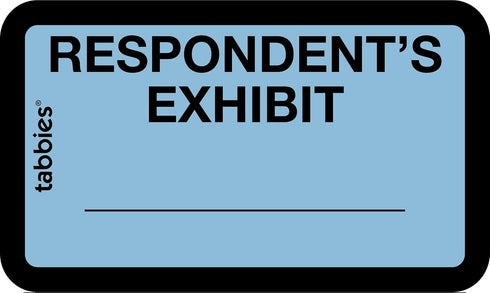 Tabbies Legal Exhibit Labels - RESPONDENT'S Exhibit 252, Blue, 1-5/8"W x 1"H, 58027