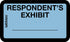 Tabbies Legal Exhibit Labels - RESPONDENT'S Exhibit 252, Blue, 1-5/8"W x 1"H, 58027