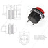 Clyxgs Momentary Push Button Switch No Lock SPST Mini Round Switches, AC 250V / 3A, 20PCS