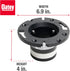 Oatey 43538 ABS Cast Iron Flange Replacement, 4-Inch