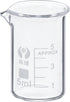 PATIKIL 5ml Low Form Glass Beaker, 3.3 Borosilicate Glass Graduated Measuring Cups with Spout