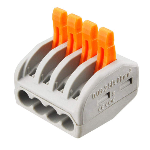 115 PCS Lever Wire Connectors Nuts Kit with Bases & Screws for Electrical Connectors