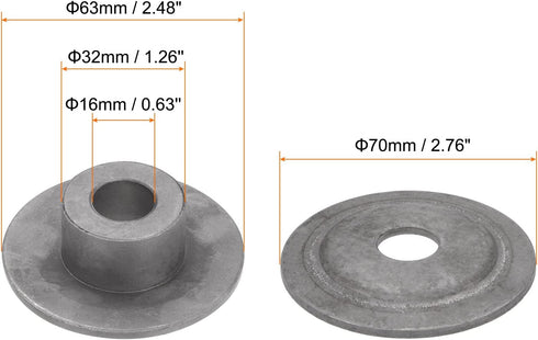 2pcs Bench Grinder Arbor Washer Flange, 1.26" OD x 0.63" ID Carbon Steel Tool Parts for Grinder