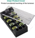 MILAPEAK Terminal Blocks - 12pcs (6 Sets) 4 Positions Dual Row 600V 25A Screw Terminal Strip Blocks with Cover