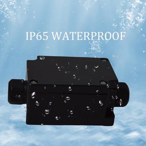 Electrical Junction Box, IP65 Outdoor Waterproof Cable Box with Wire Connector, ABS Plastic Junction Box, Black -70 * 50 * 36mm