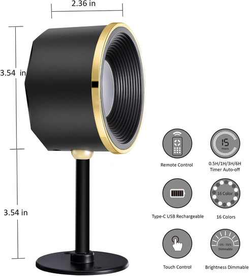 360 Dimmable MIOBLUE LED Wall Mounted Reading Light, Wireless Wall Sconce with Remote, Rotation Magnetic Wall Light RGB