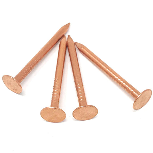 Dubbs Hardware 1.5 Inch Copper Nails, Solid Pure Copper Roofing Finish, 10 oz Package, Slate Spikes