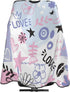 ZZhua Heart Flower Lip Girl Hair Cutting Cape Professional Barber Cape Salon Hairdresser Apron With Adjustable Snap