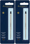 Waterman Black Medium Point Ballpoint Pen Refill, 2 Pack