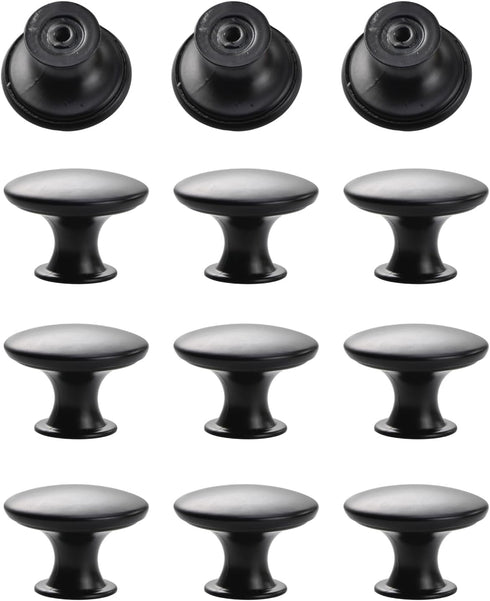 COOLHOOD 12Pcs Furniture Decorative Handle Modern Stainless Steel Dressers Knob Round Bedside Cabinet Pull Round Drawer