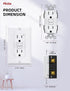 AIDA Self-Test 15 Amp Indoor Duplex GFCI Receptacle Wall Outlet Charger with LED Indicator, White, UL Certified (1 Pack)