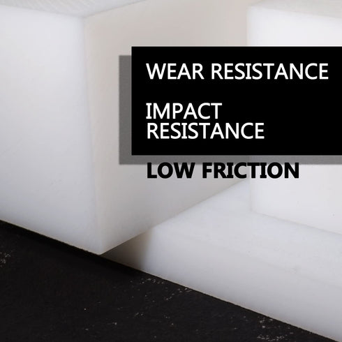UHMW Tapping Block, Ultra High Molecular Weight Polyethylene Rectangular Solid Plastic Blocks for DIY Projects