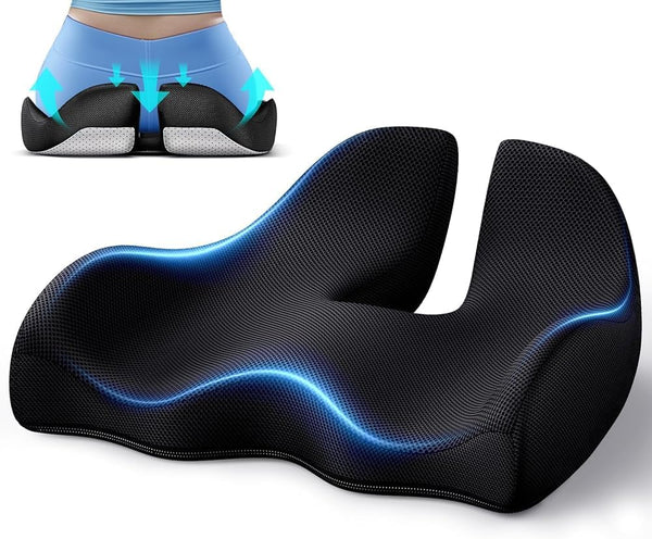 Benazcap X Large Memory Seat Cushion for Office Chair Ergonomic Cushions Butt