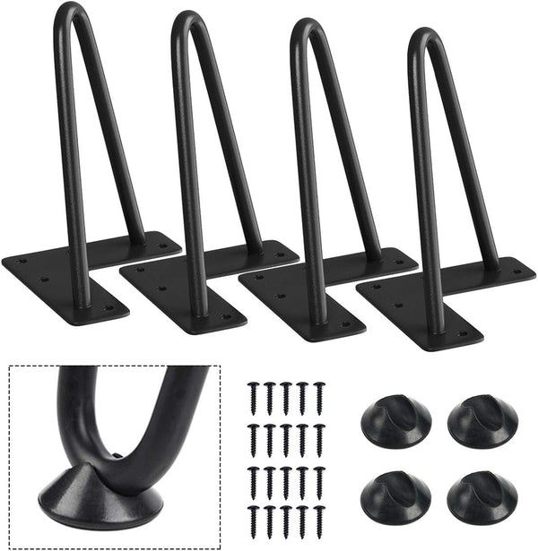 SMARTSTANDARD 6 Inch Heavy Duty Hairpin Furniture Legs, Metal Home DIY Projects