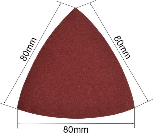 uxcell Detail Sander Sandpaper, Triangular Sanding Paper, Hook and Loop Pads, Triangle Oscillating Multi Tool, 320 Grits