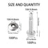 100Pcs #10x1'' Self Drilling Screws with Rubber Washer, 410 Stainless Steel Hex Head Self Tapping Roofing Screws