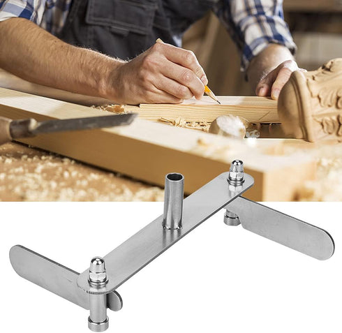 Center Finder - Stainless Steel Woodworking Marking Gauge Scriber Tool for Center Line Marking (40-100MM)