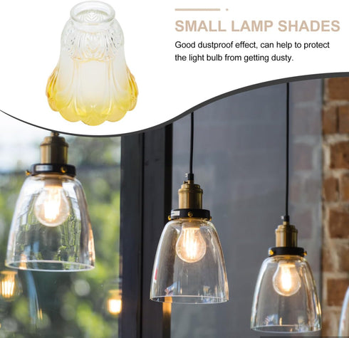 1.5" 5" 5" TEHAUX Small Frosted Glass Lamp Shade - Flower Lampshades Ceiling Fans Pendant Light Shade Cover Replacement