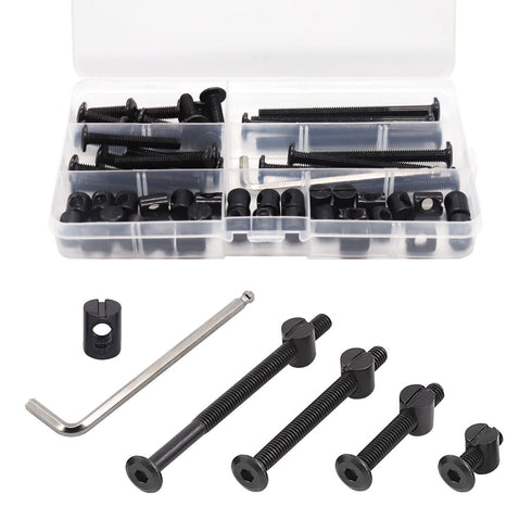 CZXNBI Crib Screws Hardware Replacement Kit - 28 Set Baby Bed Frame Bolts