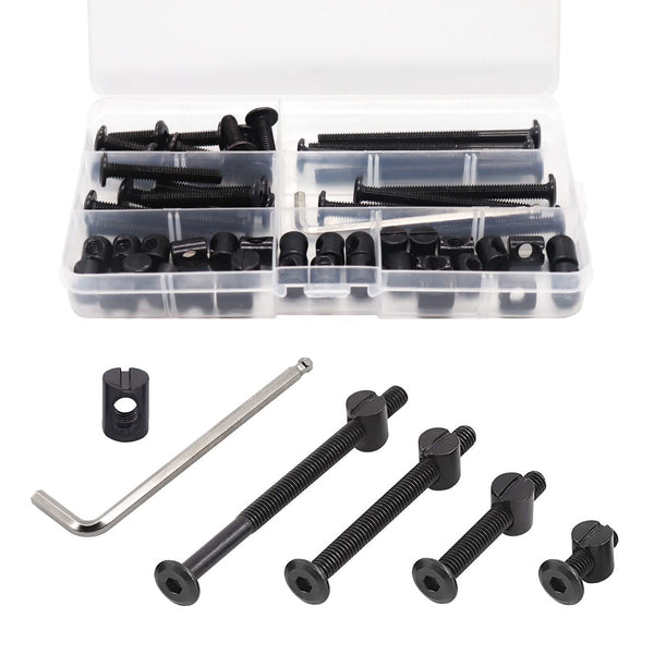 CZXNBI Crib Screws Hardware Replacement Kit - 28 Set Baby Bed Frame Bolts