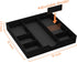 CAXXA 3 Slot Drawer Organizer with 4 Adjustable Dividers - 7 Compartments Junk Drawer Storage for Makeup & Vanity, Office Desk Supplies and Accessories, BLACK (2 pack) by CAXXA
