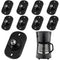 8 Pcs Self Adhesive Mini Swivel Caster Wheels, 360 Degree Rotation Sticky Pulley for Trash Can, Black