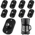 8 Pcs Self Adhesive Mini Swivel Caster Wheels, 360 Degree Rotation Sticky Pulley for Trash Can, Black
