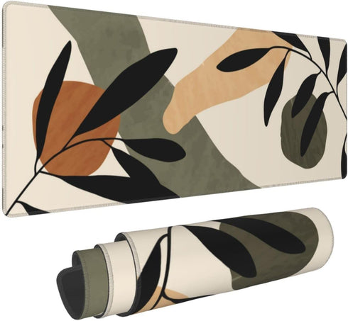 Boho Aesthetic Mouse Pad, XL Desk Accessories, Large Mouse Pad 11.8 * 31.5 Inches for Office & Gaming