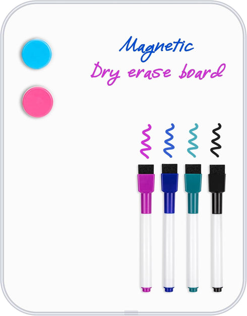VUSIGN Small Dry Erase White Board, 8.5 x 11 Inches Mini Magnetic Board for Wall, Fridge, Locker, Kids