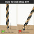 Drill Bit Set, 29Pcs High Speed Steel Bits with Black and Gold Finish for Metals, with Metal Index Storage