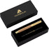 Luxury Wooden and Metal Rollerball Pen Set with Spare Gel Ink Refill,Rosewood,White