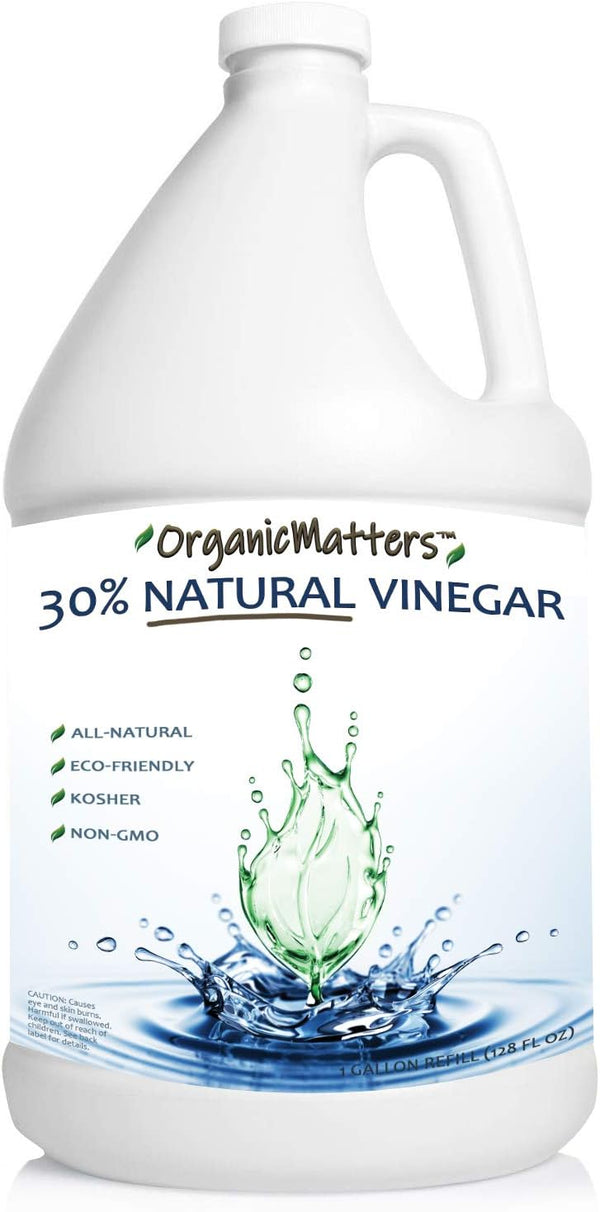 OrganicMatters Vinegar 30% Organic Industrial Cleaning Agent Concentrate, Pure Non-GMO Kosher All-Purpose Home